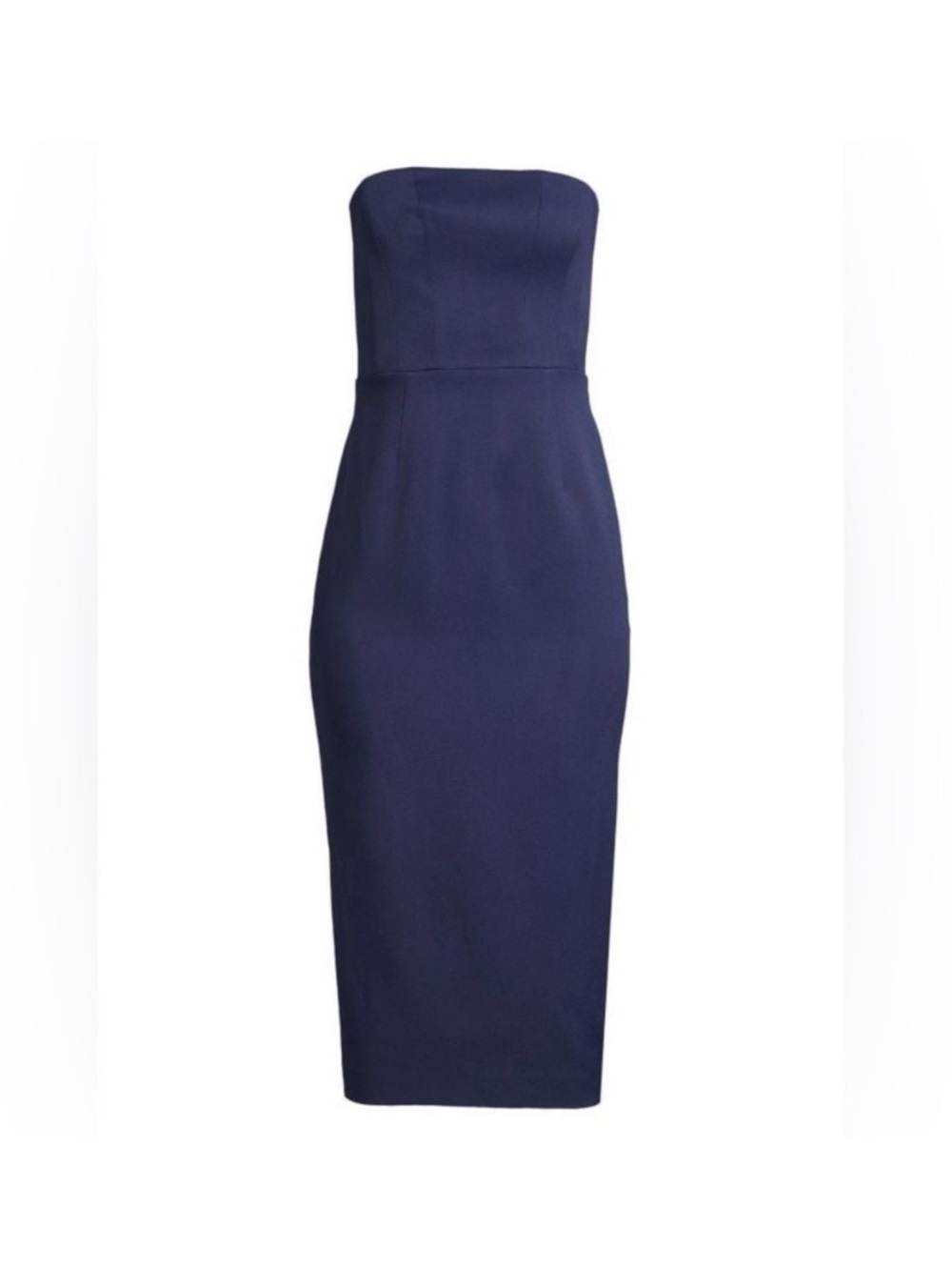 NWT Milly Strapless Navy Midi Dress